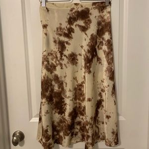 Silk tye-dye skirt